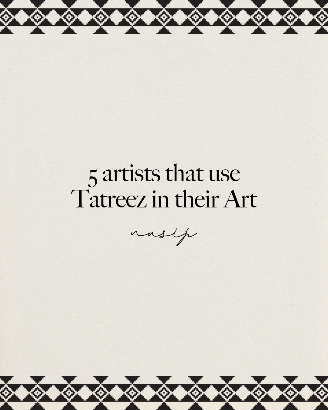 5 Artists that use Tatreez – 1
